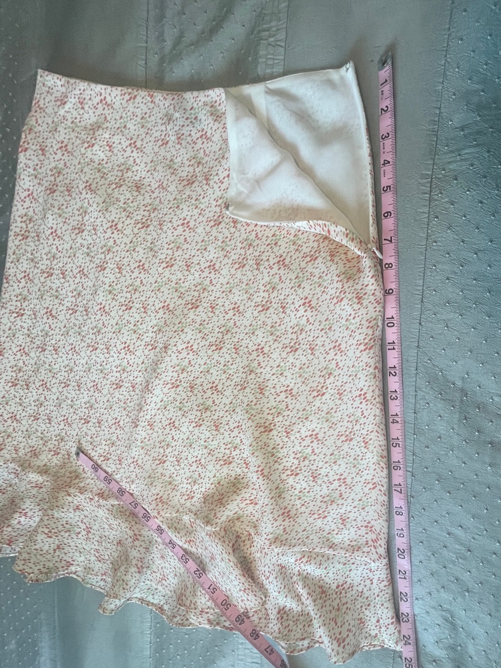 Ann Taylor Loft Floral Ruffle Crepe Hem Skirt size 10 - Picture 6 of 7